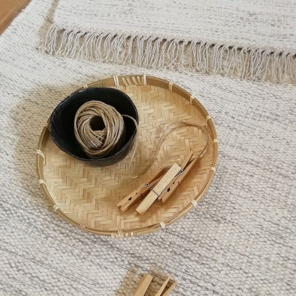 helppohoitoinen luonnonvalkoinen Emma-villamatto
