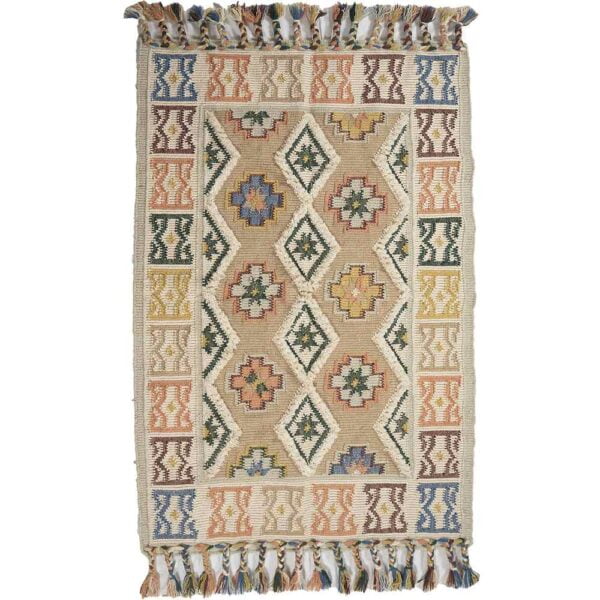 Suri värikäs villamatto  - beige - Image 2