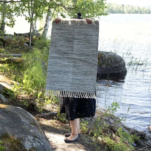 Kesälahti puuvillamatto harmaa - Image 5